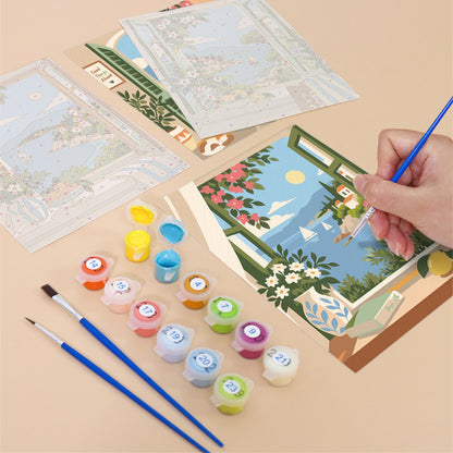 Coastal Window Views mini paint by numbers – image 12