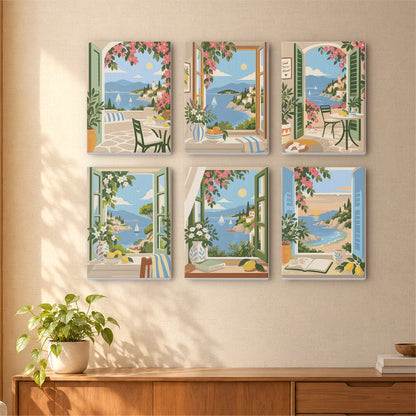 Coastal Window Views mini paint by numbers – image 16