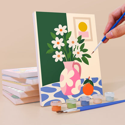 Spotted and Striped Vase Studies mini paint by numbers – image 3