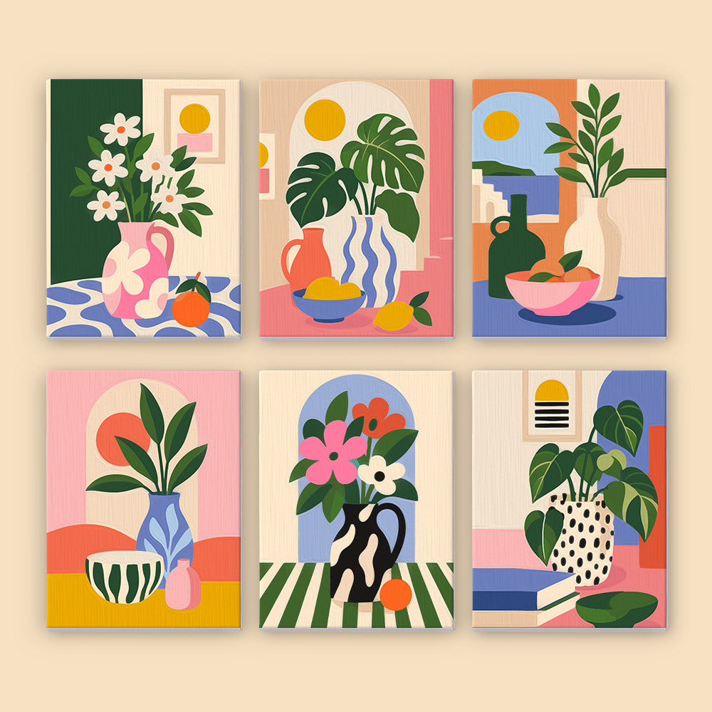 Spotted and Striped Vase Studies mini paint by numbers – image 8