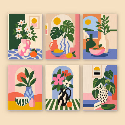 Spotted and Striped Vase Studies mini paint by numbers – image 8
