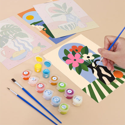 Spotted and Striped Vase Studies mini paint by numbers – image 12