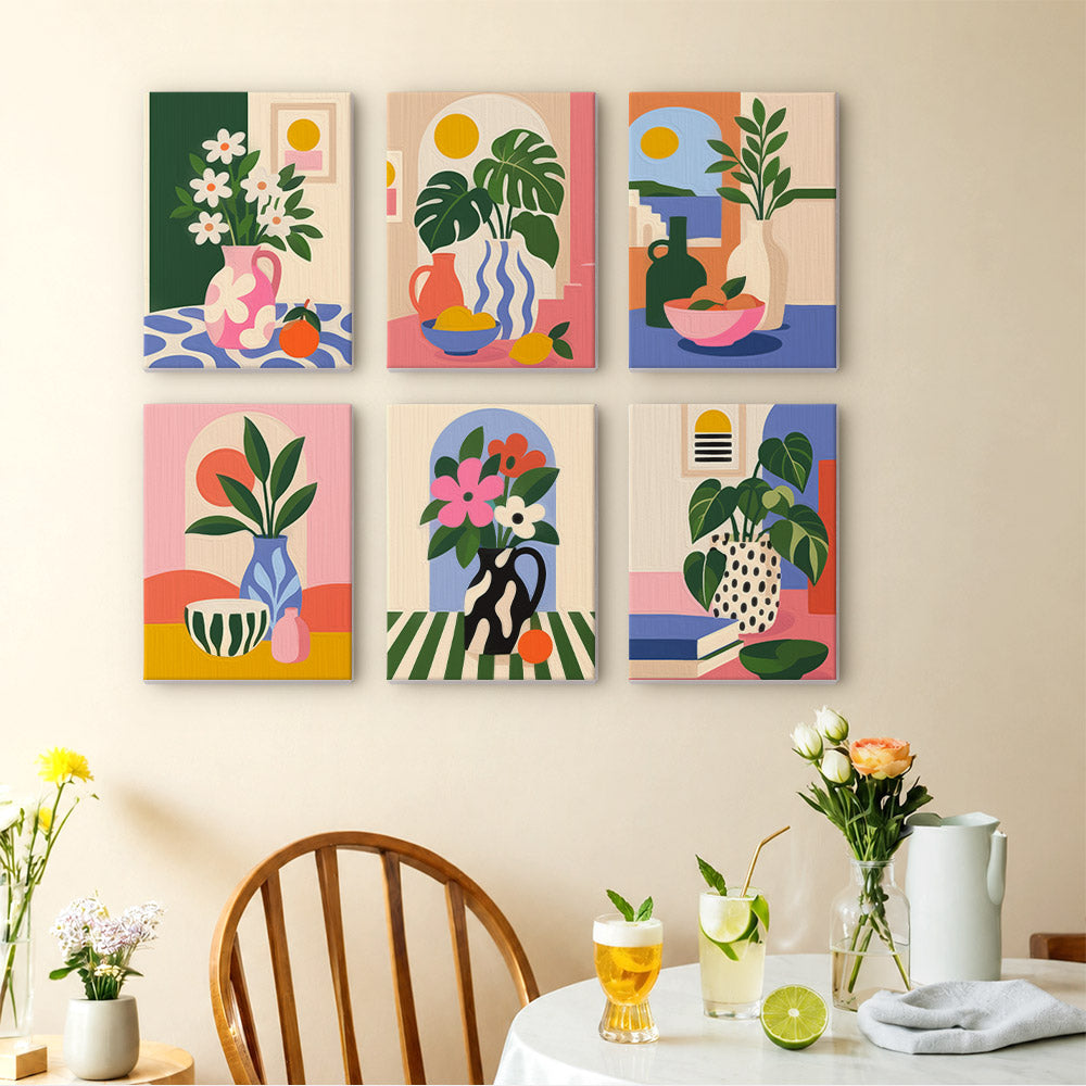 Spotted and Striped Vase Studies mini paint by numbers – image 14