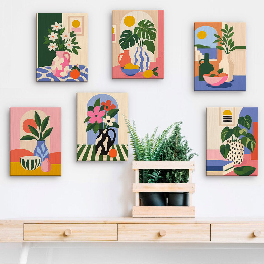 Spotted and Striped Vase Studies mini paint by numbers – image 15