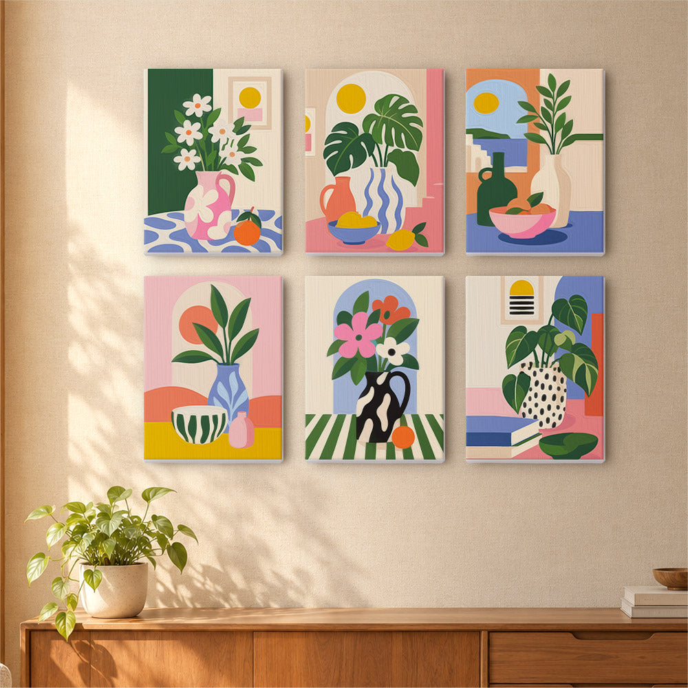 Spotted and Striped Vase Studies mini paint by numbers – image 16