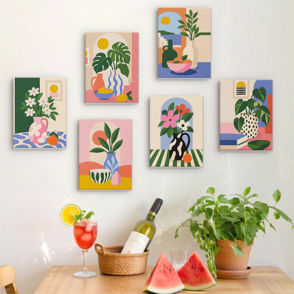 Spotted and Striped Vase Studies mini paint by numbers – image 17