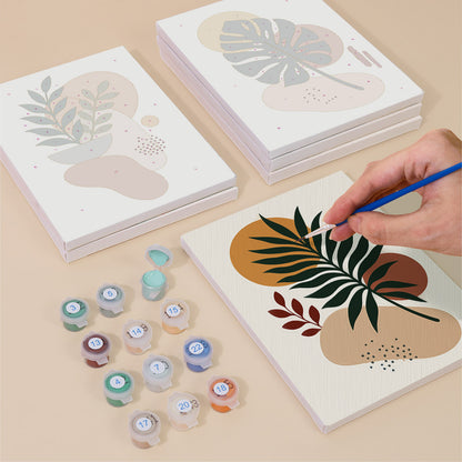 Terracotta Boho Leaves mini paint by numbers – image 4