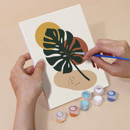 Terracotta Boho Leaves mini paint by numbers – image 5