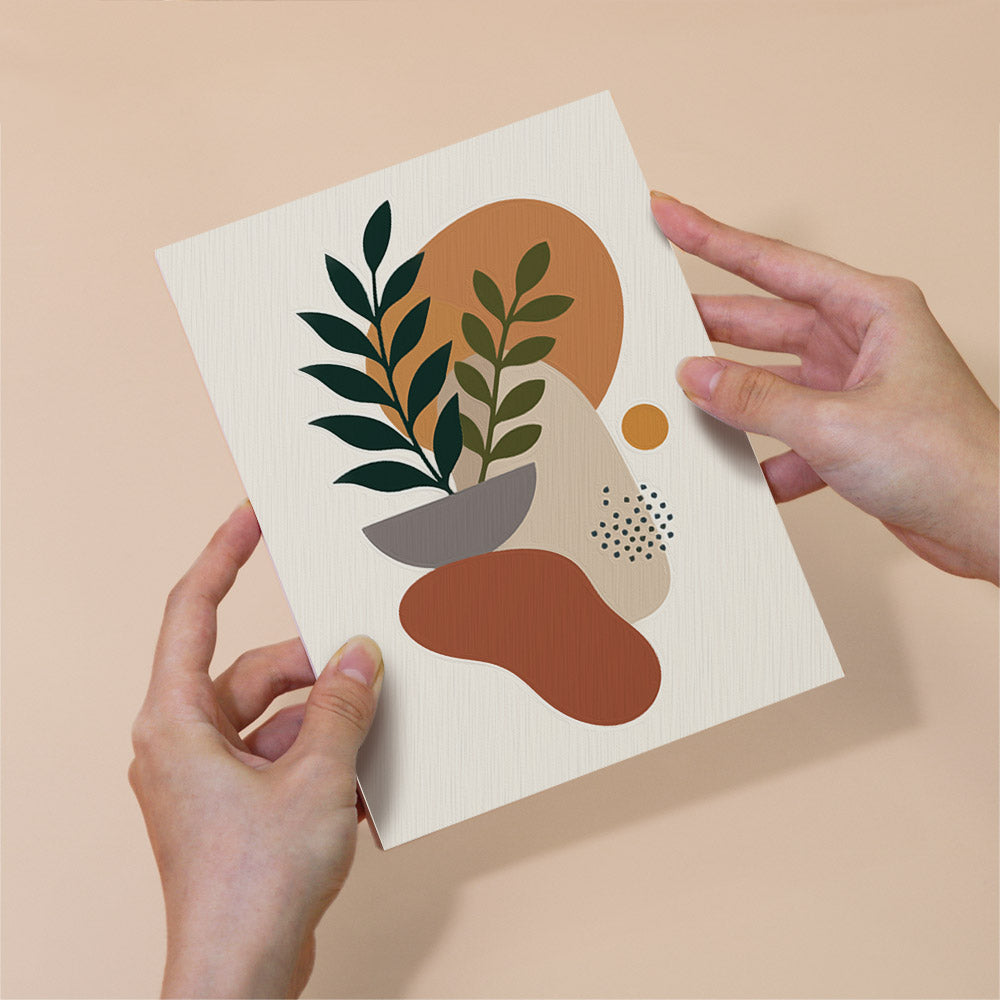 Terracotta Boho Leaves mini paint by numbers – image 6