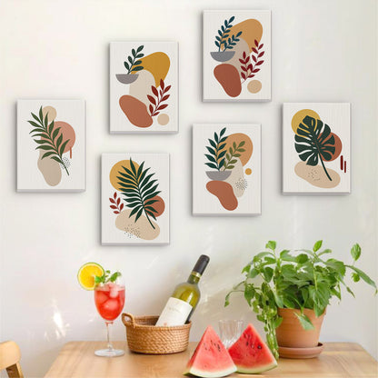 Terracotta Boho Leaves mini paint by numbers – image 17