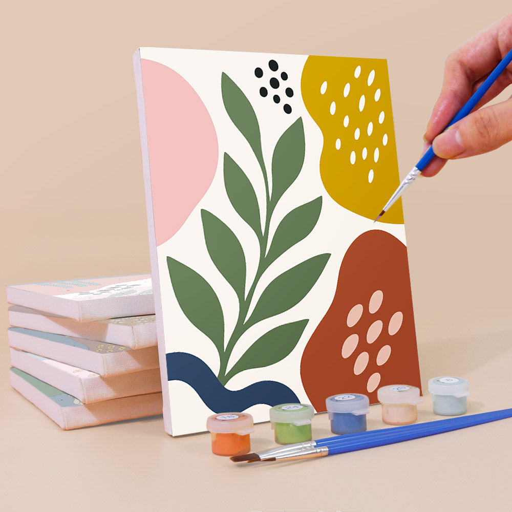 Muted Botanical Abstracts mini paint by numbers – image 3