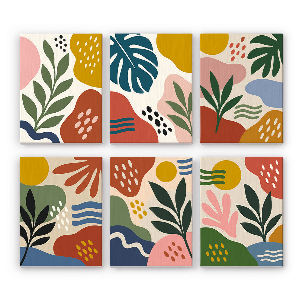 Muted Botanical Abstracts mini paint by numbers – image 7