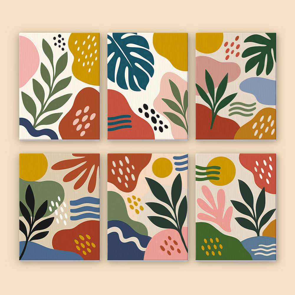 Muted Botanical Abstracts mini paint by numbers – image 8