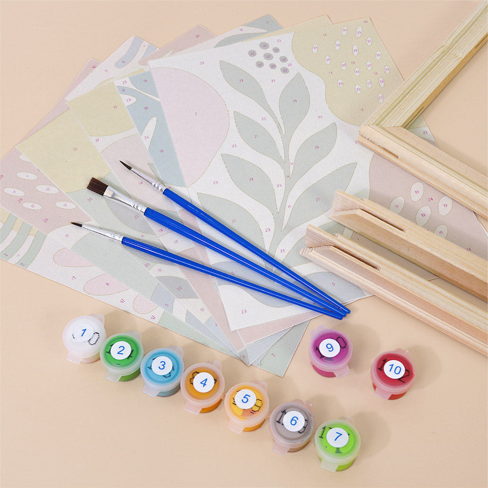 Muted Botanical Abstracts mini paint by numbers – image 11