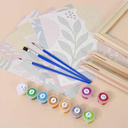 Muted Botanical Abstracts mini paint by numbers – image 11