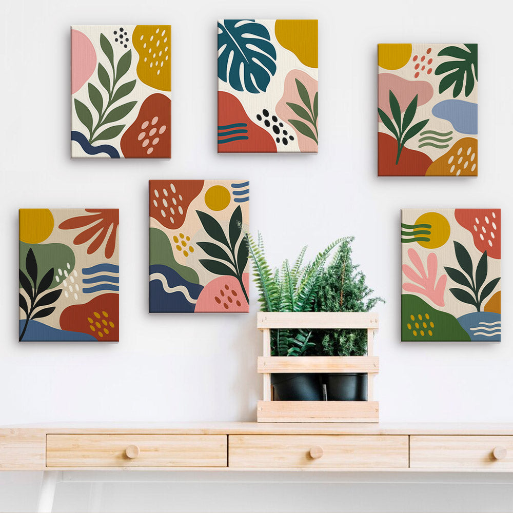 Muted Botanical Abstracts mini paint by numbers – image 15