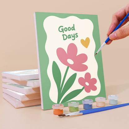 Cheerful Flower Affirmations mini paint by numbers – image 3