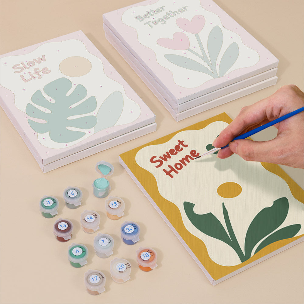 Cheerful Flower Affirmations mini paint by numbers – image 4