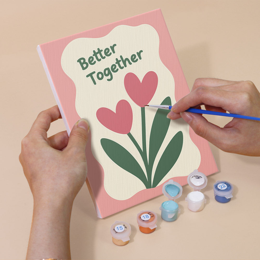 Cheerful Flower Affirmations mini paint by numbers – image 5