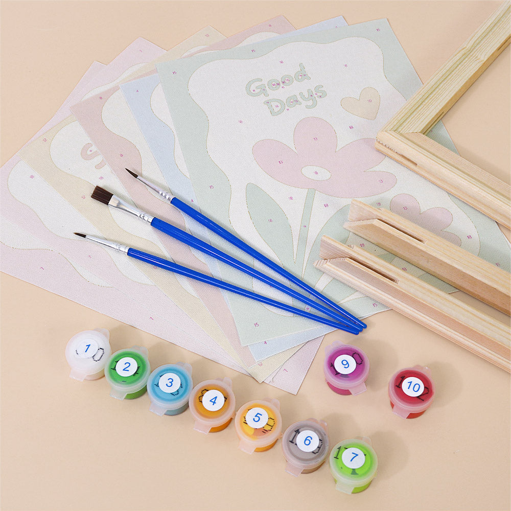 Cheerful Flower Affirmations mini paint by numbers – image 11