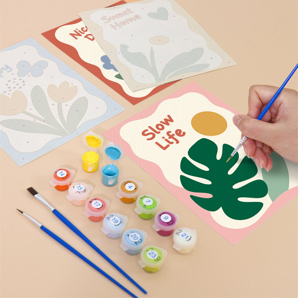 Cheerful Flower Affirmations mini paint by numbers – image 12