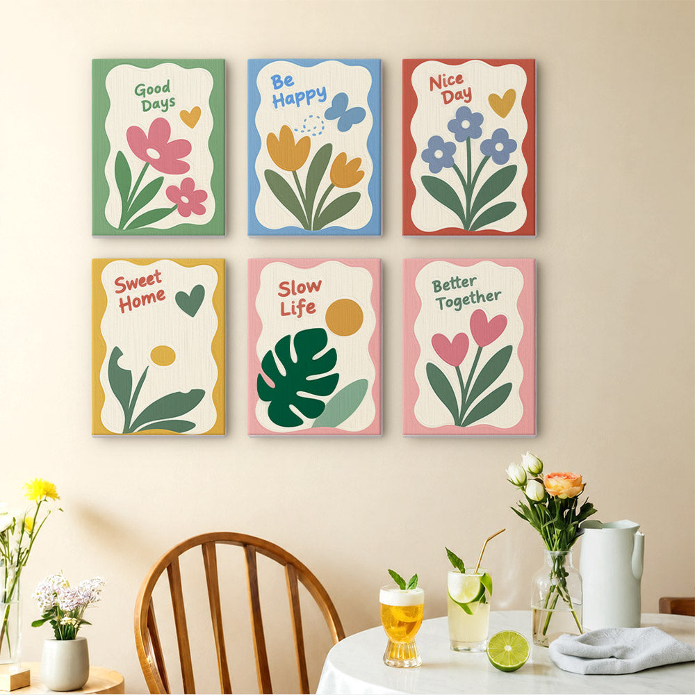 Cheerful Flower Affirmations mini paint by numbers – image 14