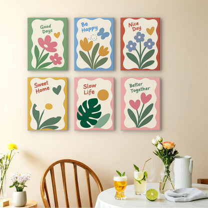 Cheerful Flower Affirmations mini paint by numbers – image 14
