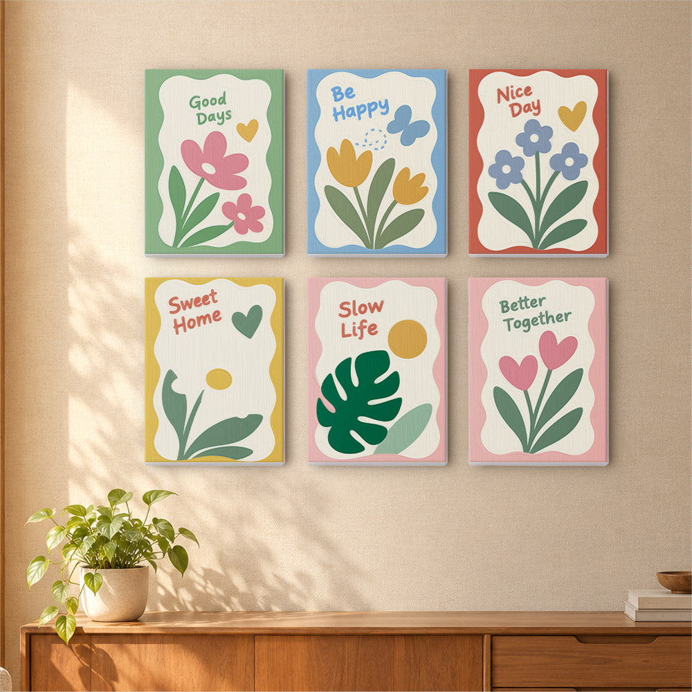 Cheerful Flower Affirmations mini paint by numbers – image 16