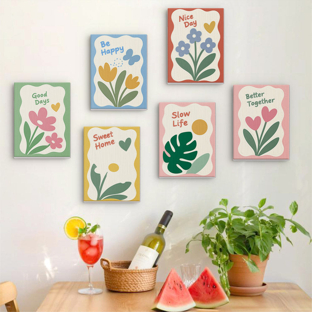 Cheerful Flower Affirmations mini paint by numbers – image 17
