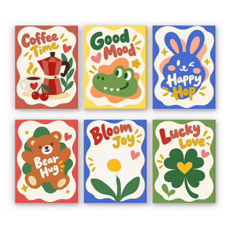 Playful Positive Icons mini paint by numbers – image 7