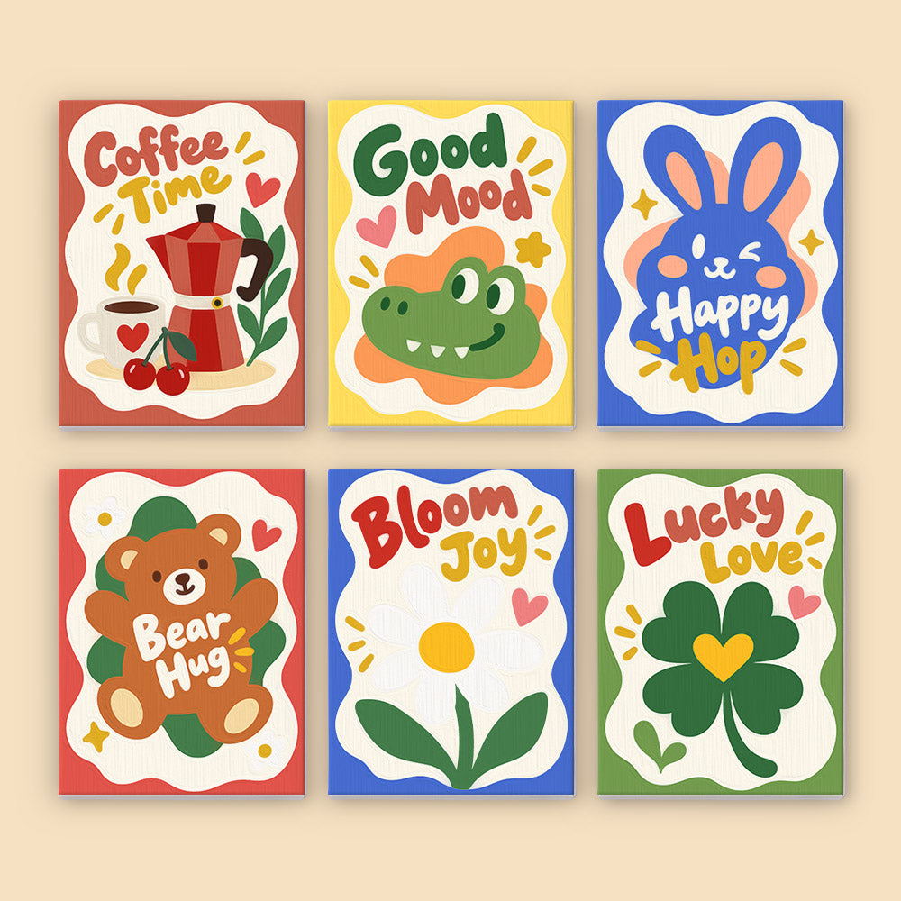 Playful Positive Icons mini paint by numbers – image 8