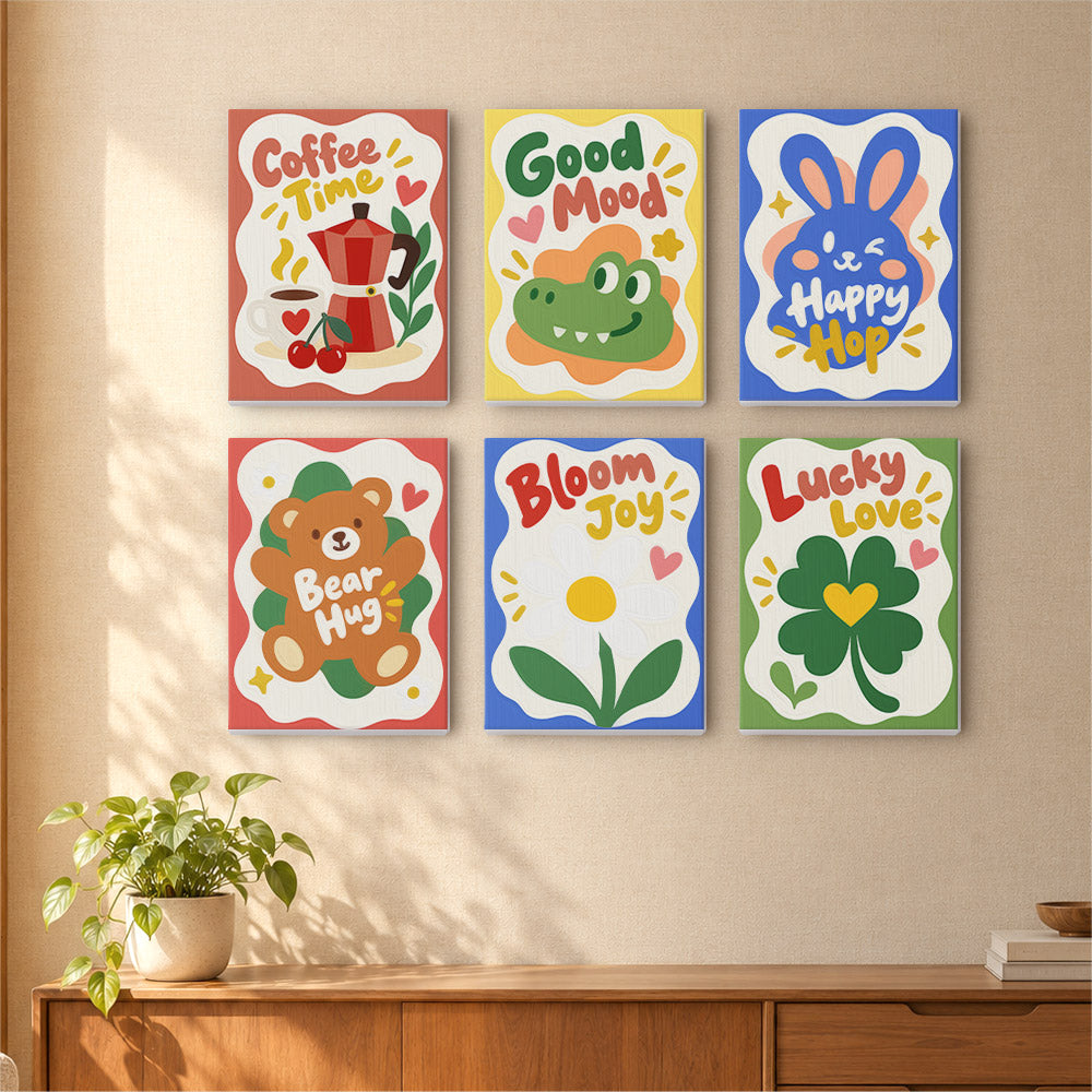 Playful Positive Icons mini paint by numbers – image 16