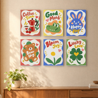 Playful Positive Icons mini paint by numbers – image 16