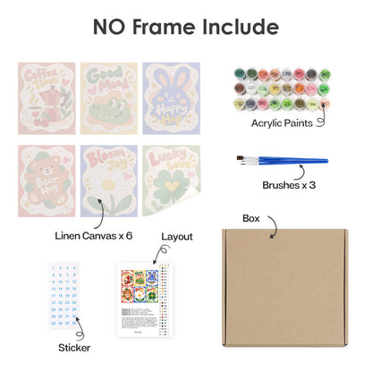 Playful Positive Icons mini paint by numbers – image 19