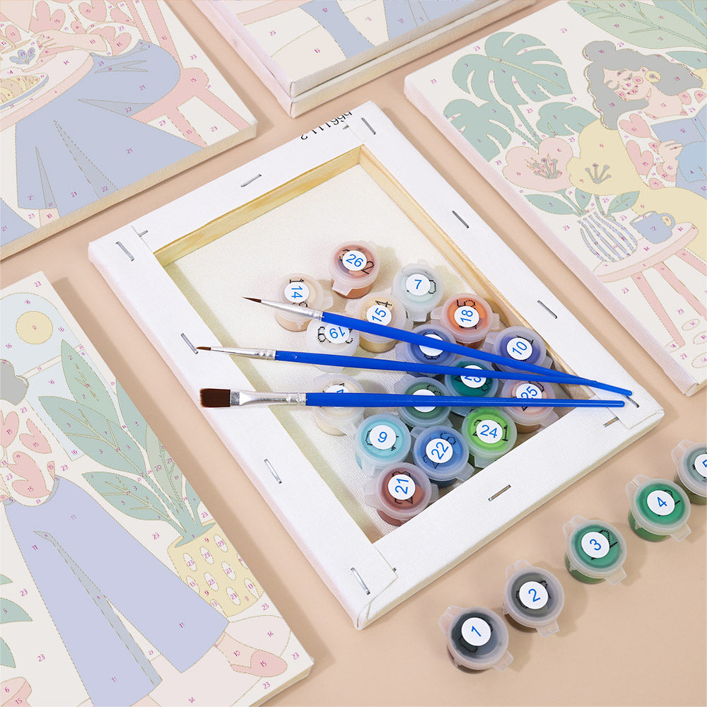 Stylish Women at Home mini paint by numbers – image 2