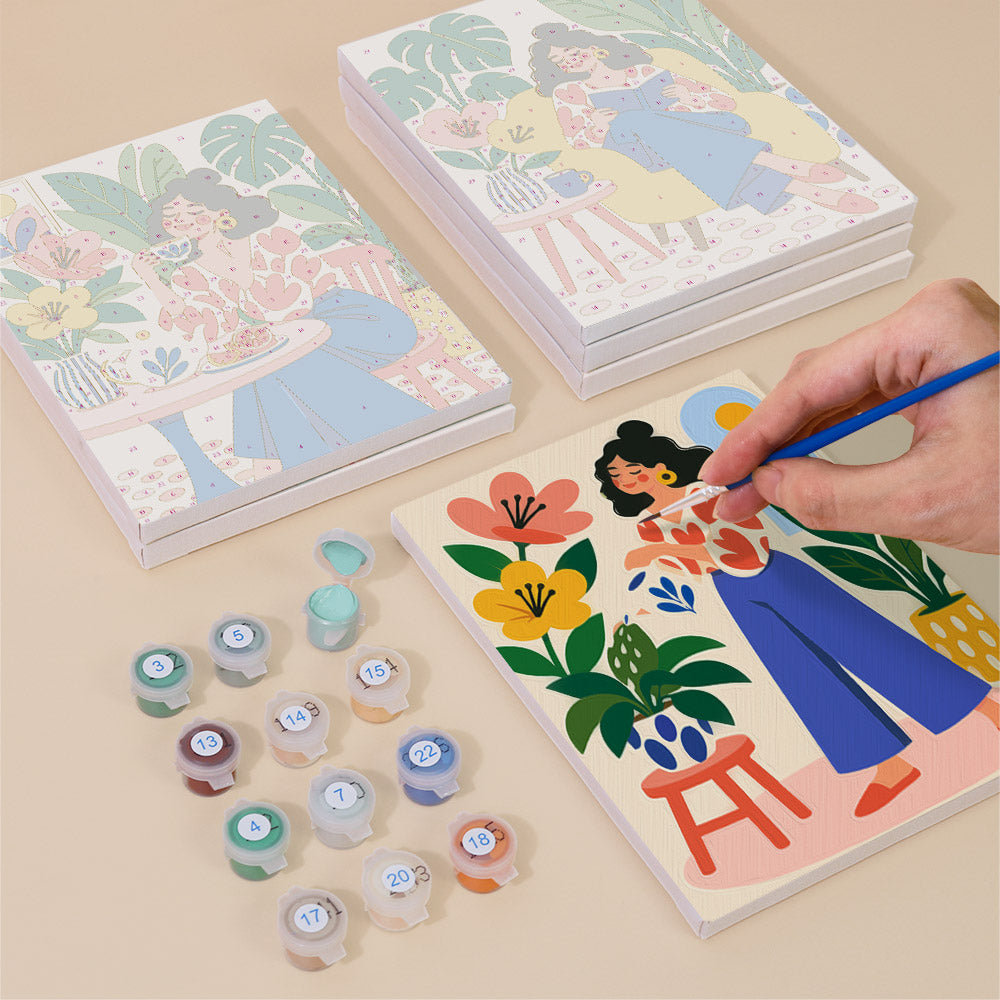 Stylish Women at Home mini paint by numbers – image 4
