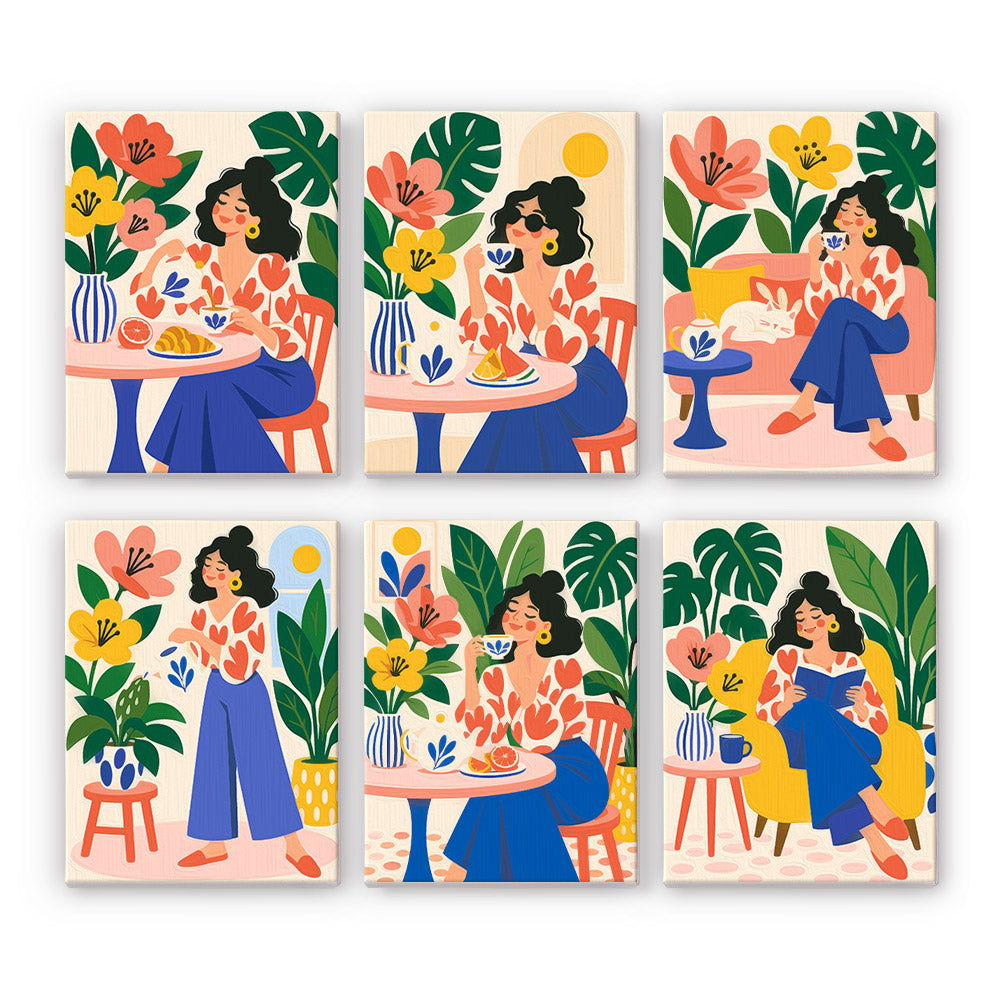 Stylish Women at Home mini paint by numbers – image 7