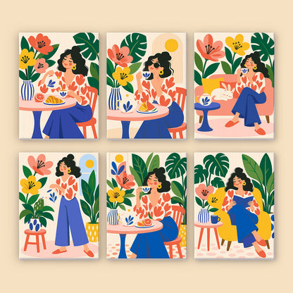 Stylish Women at Home mini paint by numbers – image 8