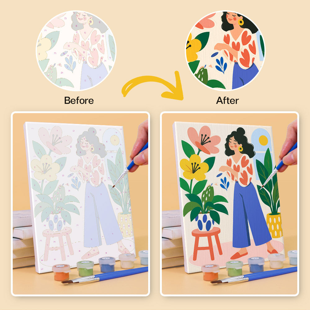 Stylish Women at Home mini paint by numbers – image 10