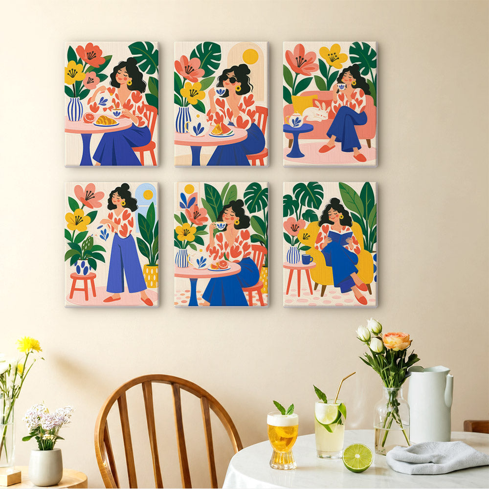 Stylish Women at Home mini paint by numbers – image 14