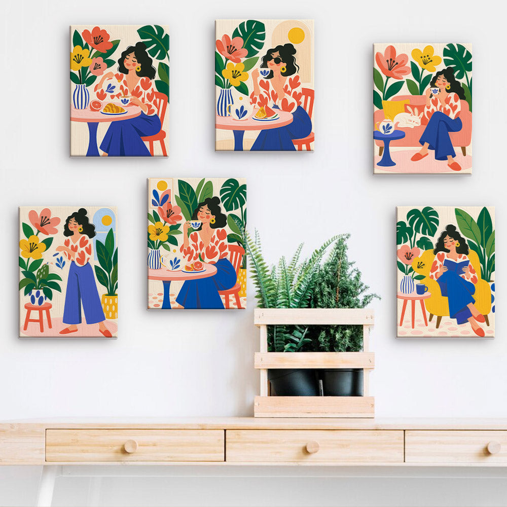 Stylish Women at Home mini paint by numbers – image 15