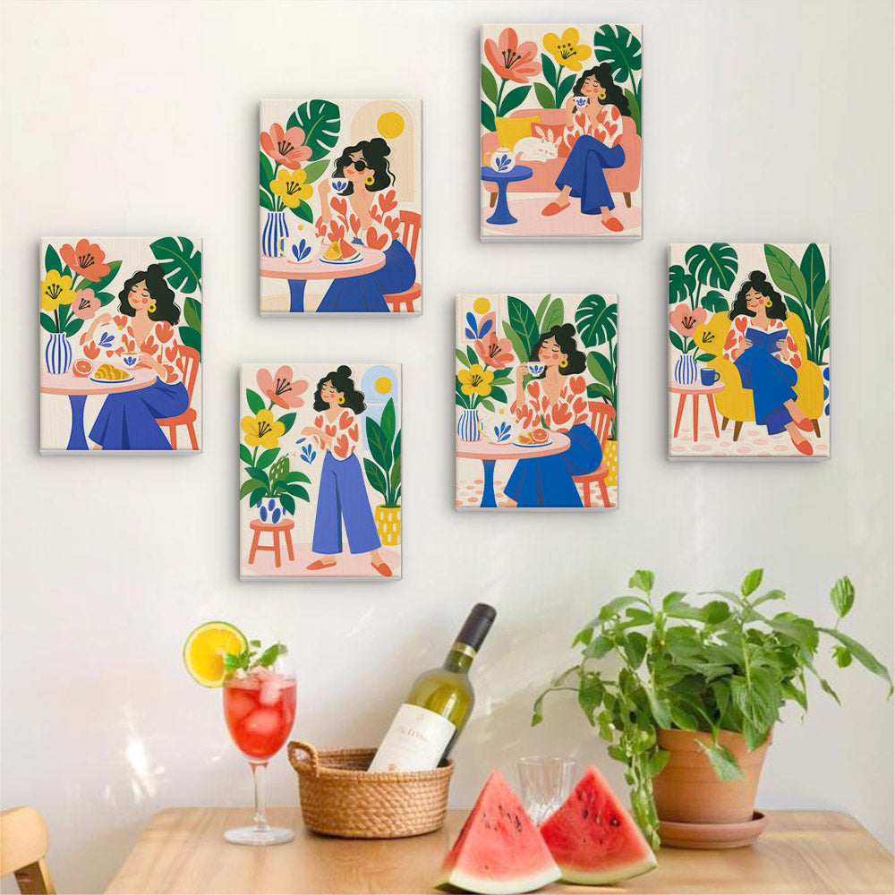 Stylish Women at Home mini paint by numbers – image 17