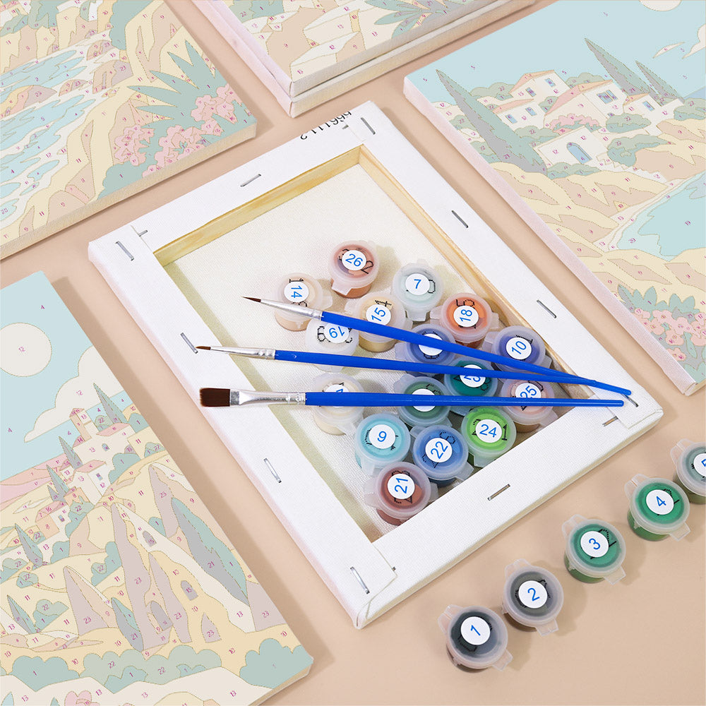 Colorful Travel Landscapes mini paint by numbers – image 2