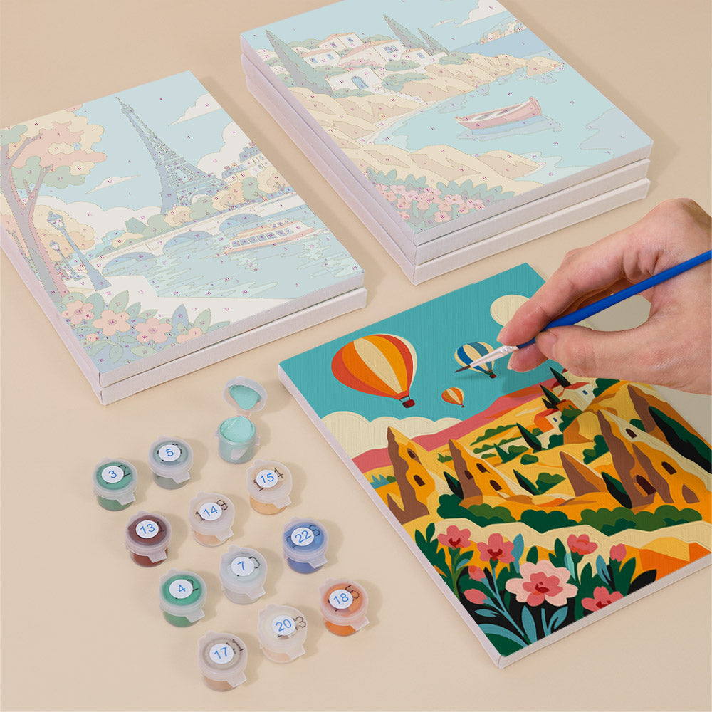 Colorful Travel Landscapes mini paint by numbers – image 4