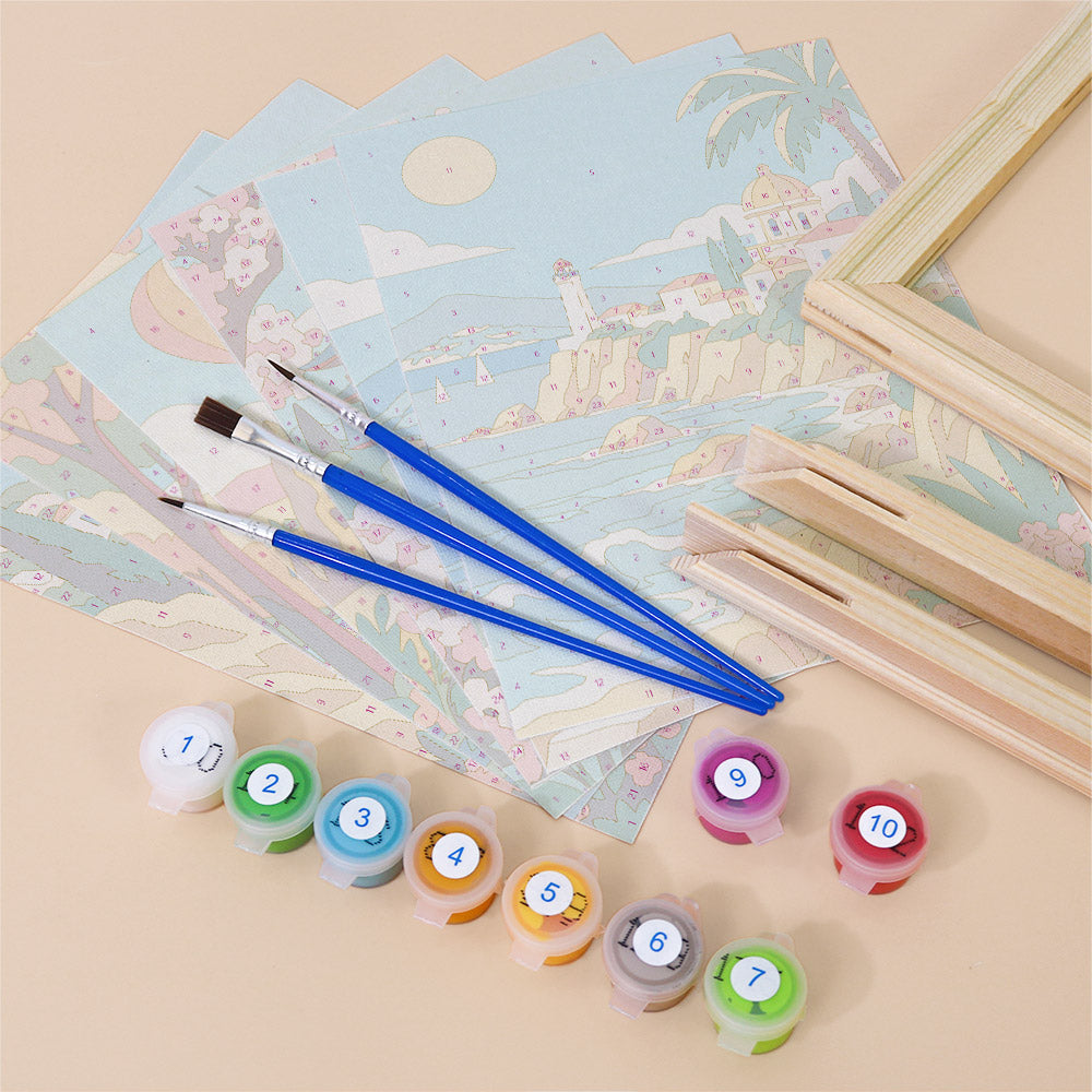 Colorful Travel Landscapes mini paint by numbers – image 11