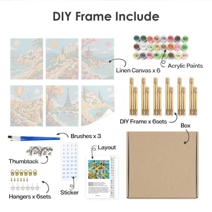 Colorful Travel Landscapes mini paint by numbers – image 18