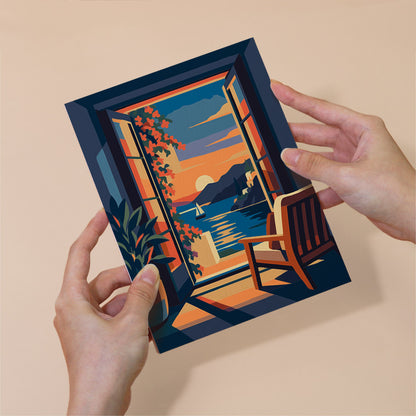 Sunset Window Views mini paint by numbers – image 6