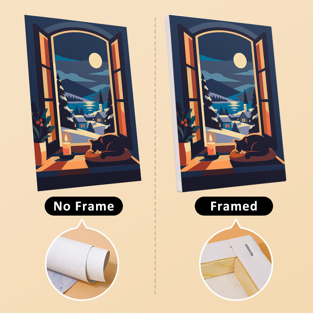 Sunset Window Views mini paint by numbers – image 13