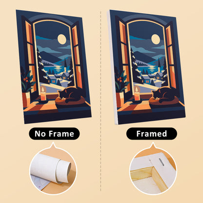 Sunset Window Views mini paint by numbers – image 13