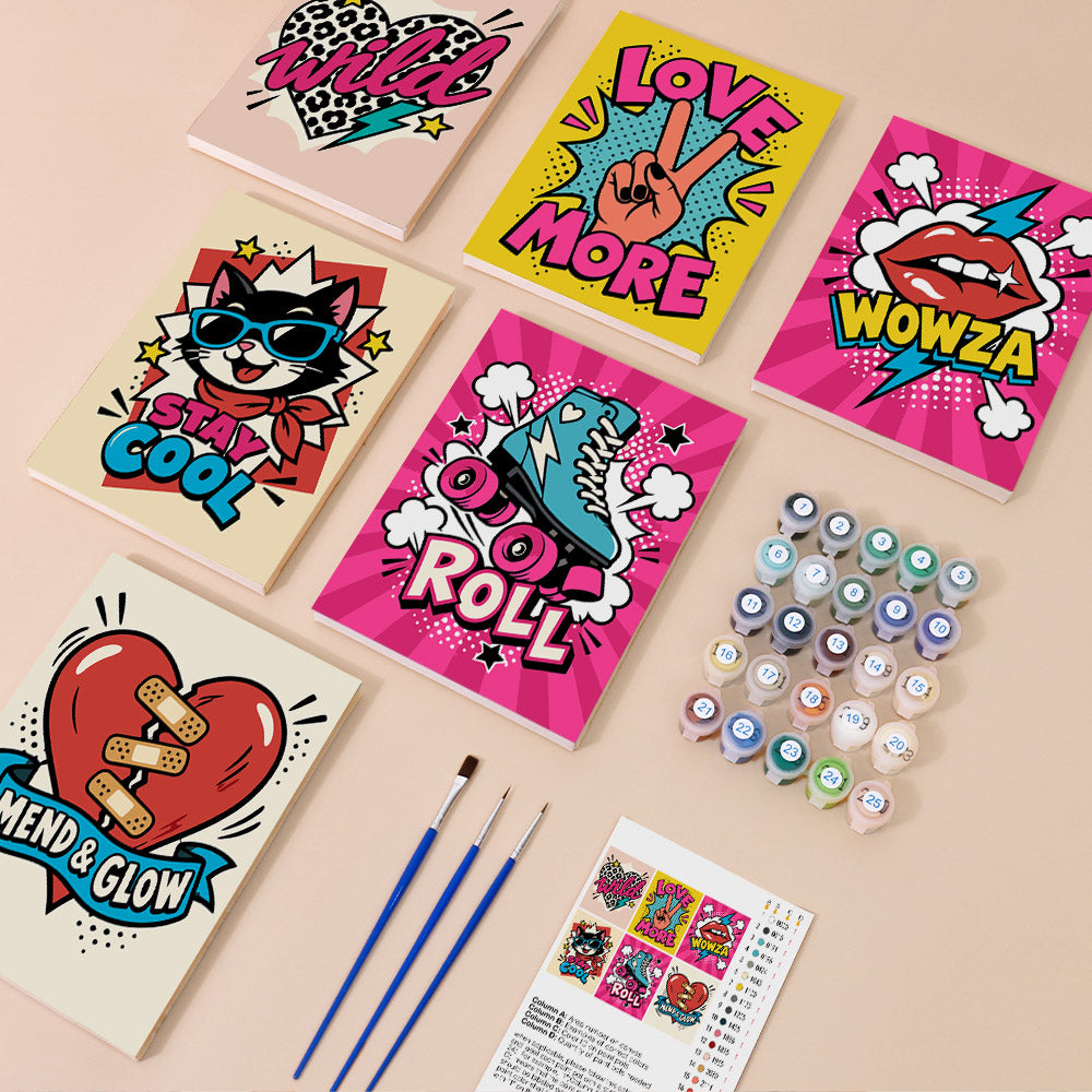 Pop Art Positivity mini paint by numbers – image 1